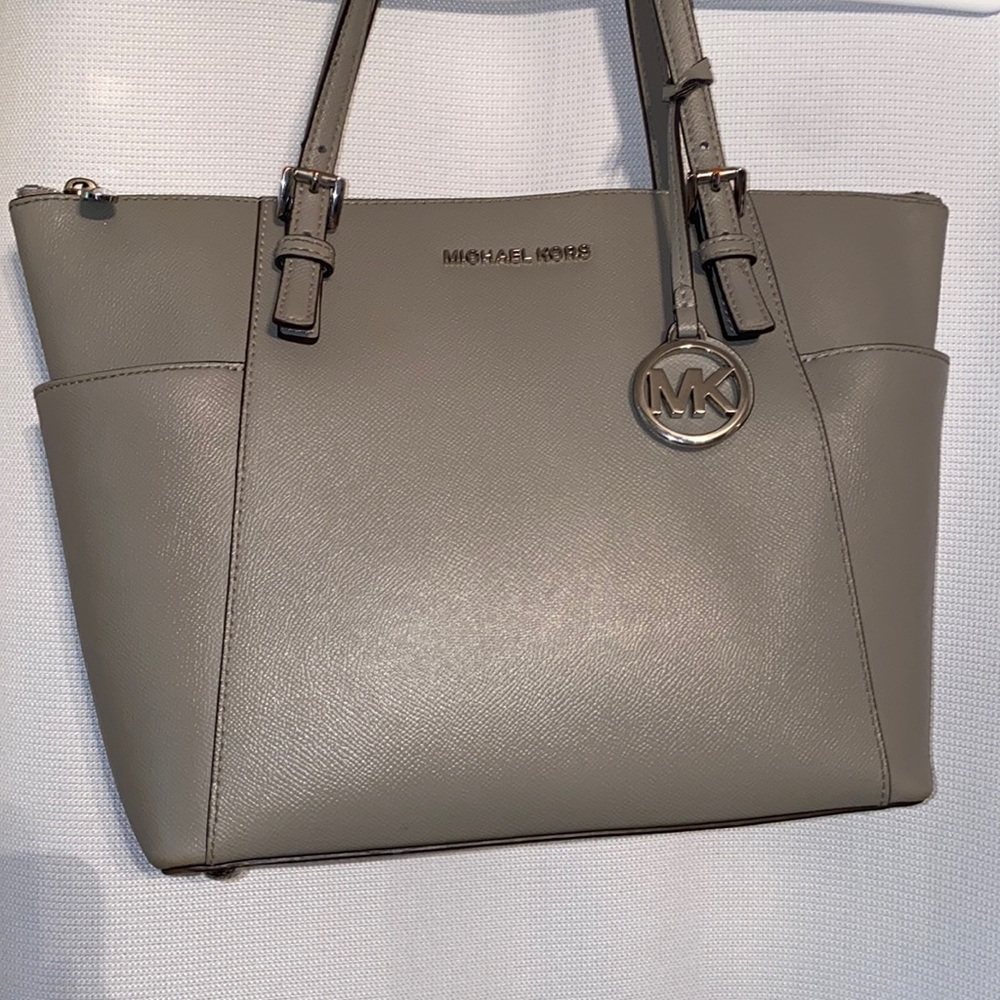 Michael Kors purse, grey, lightly used